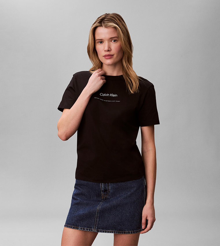 Logo Printed Crew Neck T-Shirt
