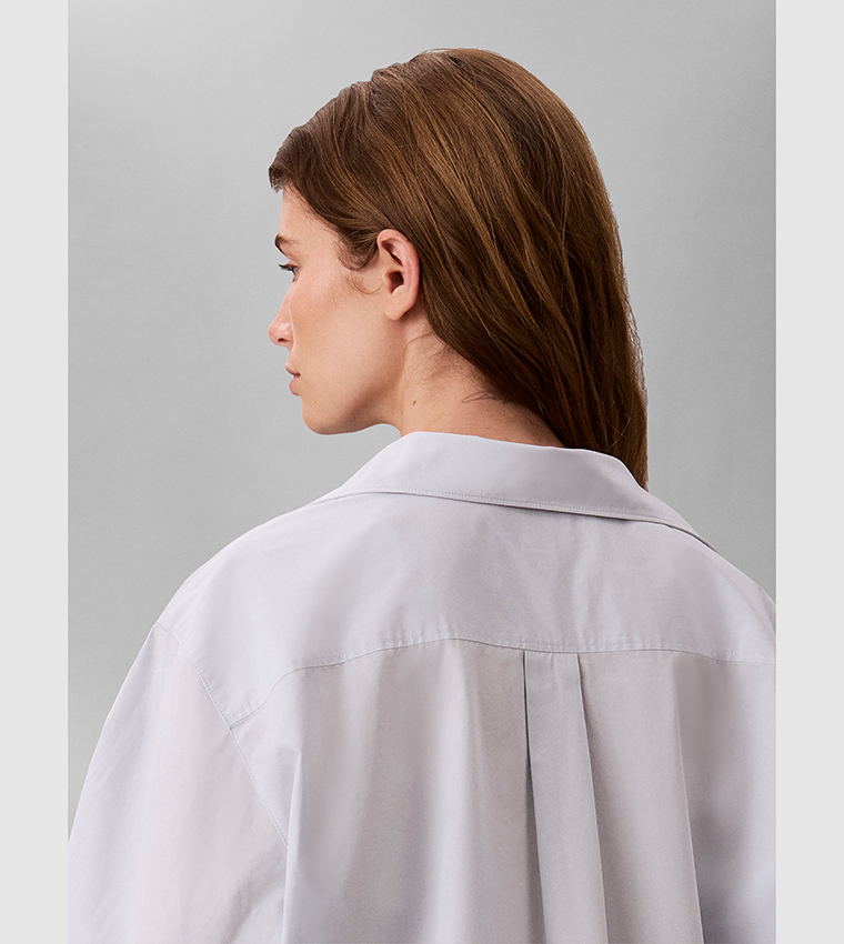 Solid Long Sleeves Oversized Shirt
