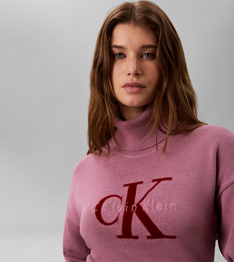 Calvin Klein  Turtleneck Sweaters - Pink Turtle neck Sweaters