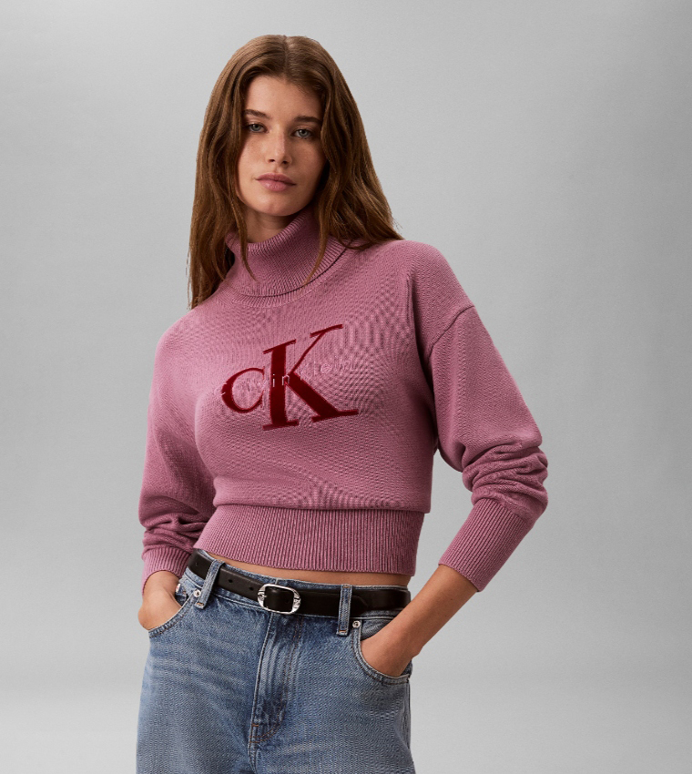 Calvin Klein  Turtleneck Sweaters - Pink Turtle neck Sweaters