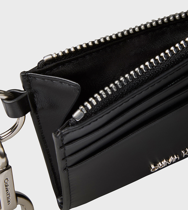 Solid Zip Card Holder with Clip