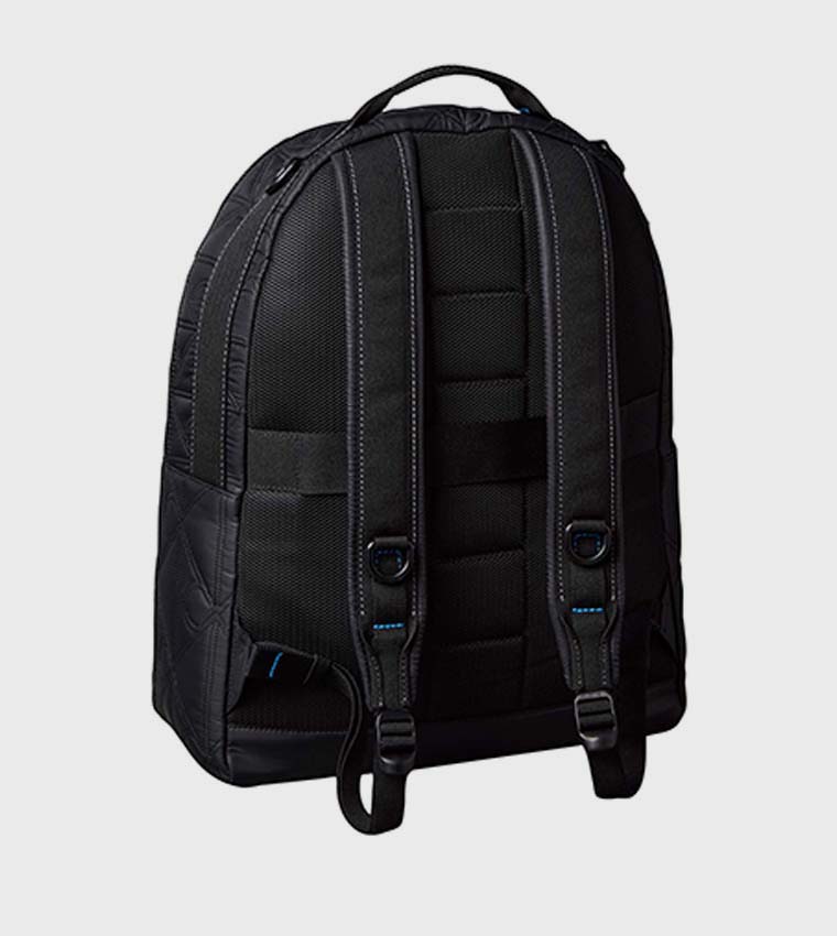 Logo Debossed Zip Backpack