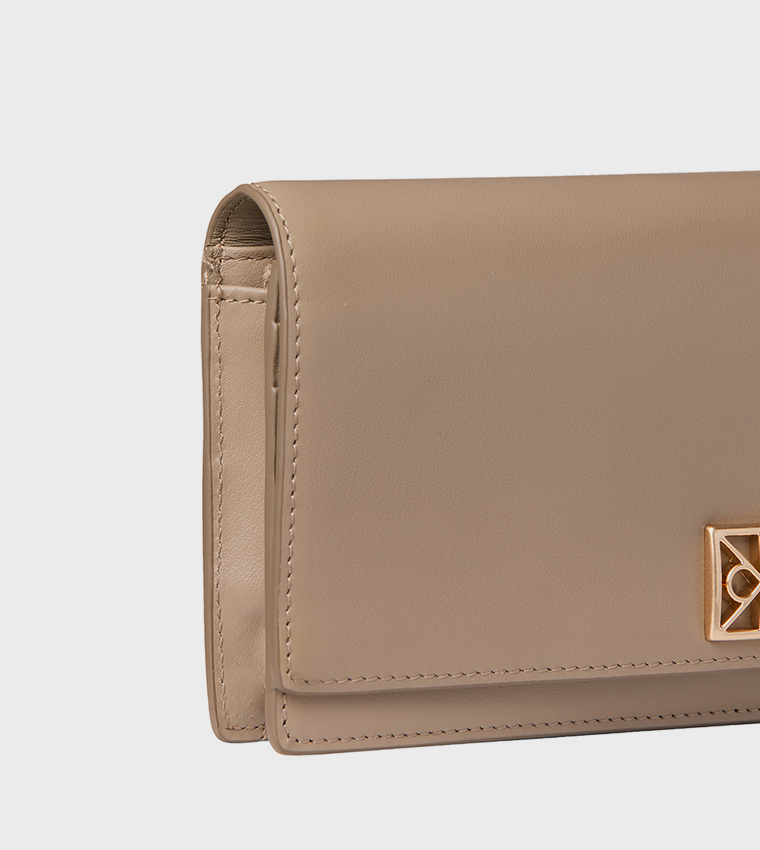 Logo Detail Bi-Fold Long Wallet