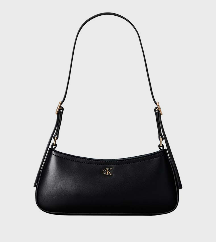 Monogram Zip Closure Shoulder Bag