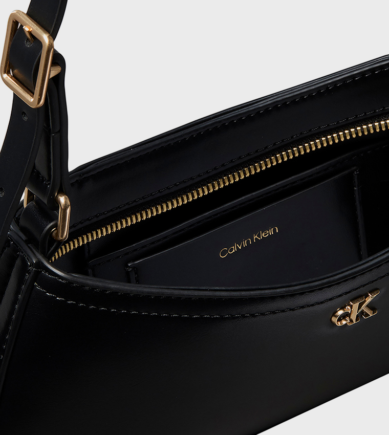 Monogram Zip Closure Shoulder Bag