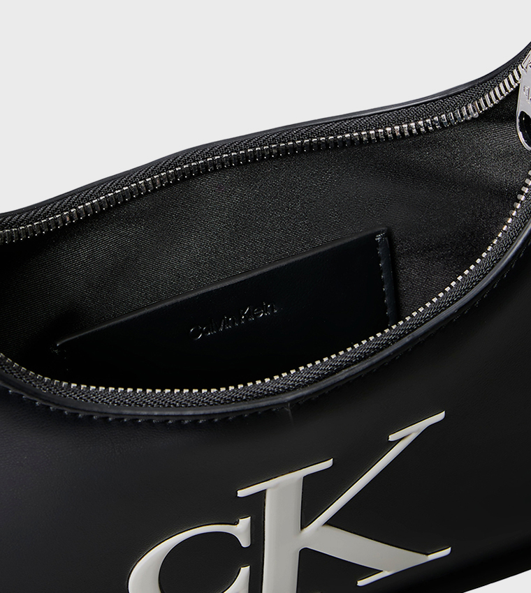 Monogram Zip Closure Shoulder Bag