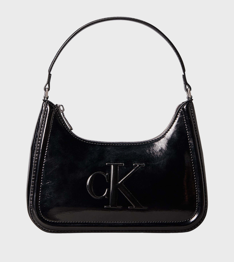 Monogram Zip Closure Shoulder Bag