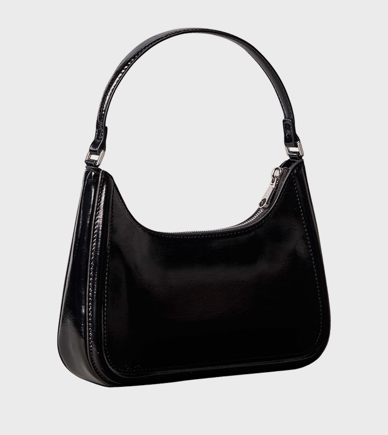Monogram Zip Closure Shoulder Bag