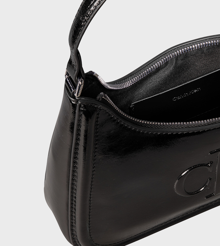 Monogram Zip Closure Shoulder Bag