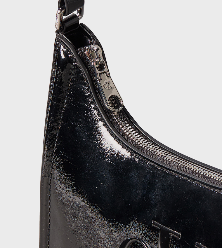 Monogram Zip Closure Shoulder Bag