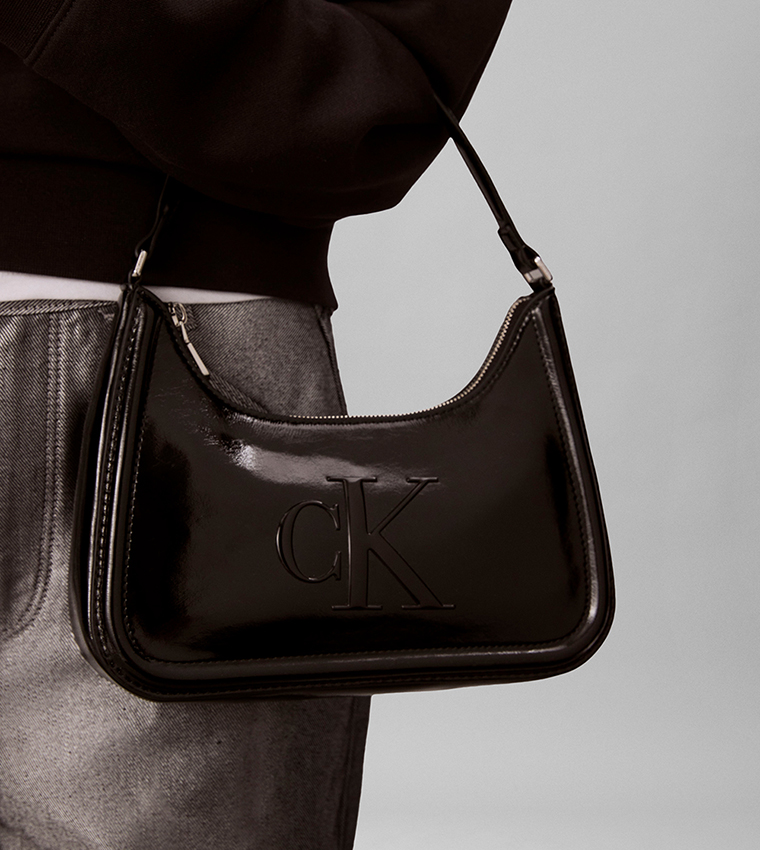 Monogram Zip Closure Shoulder Bag