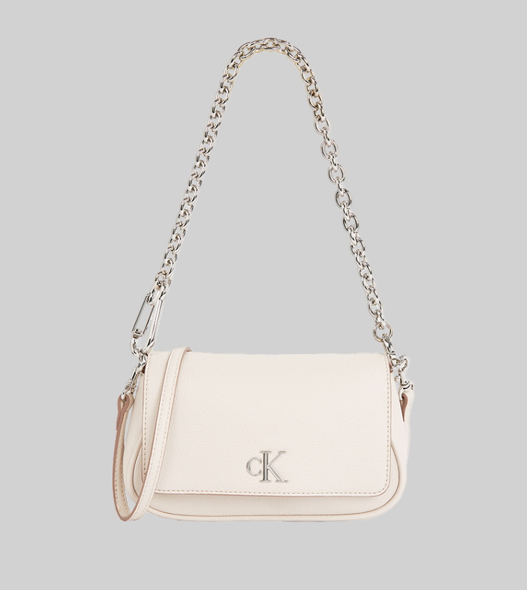 Solid Chain Strap Shoulder Bag