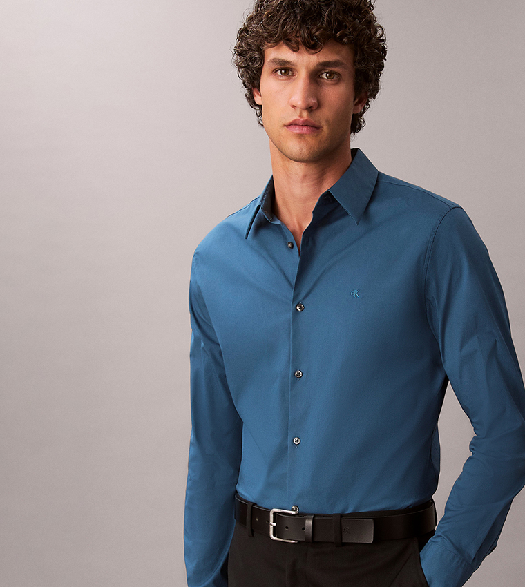 Logo Embroidered Long Sleeves Shirt