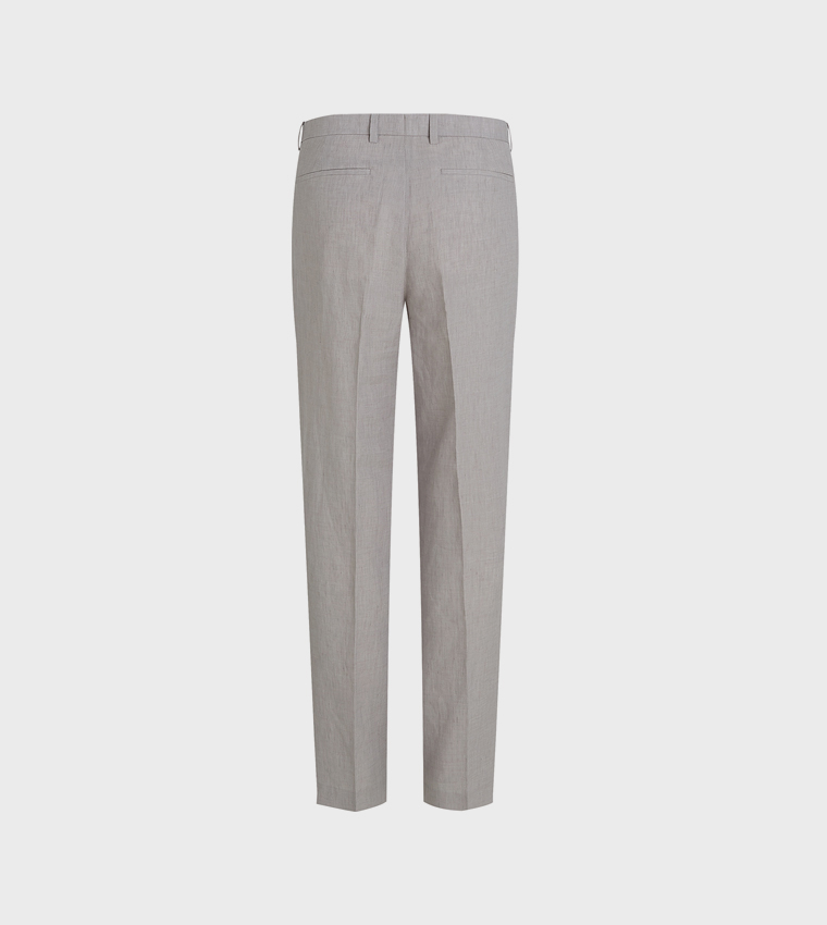 Traveler Linen Pleated Trousers