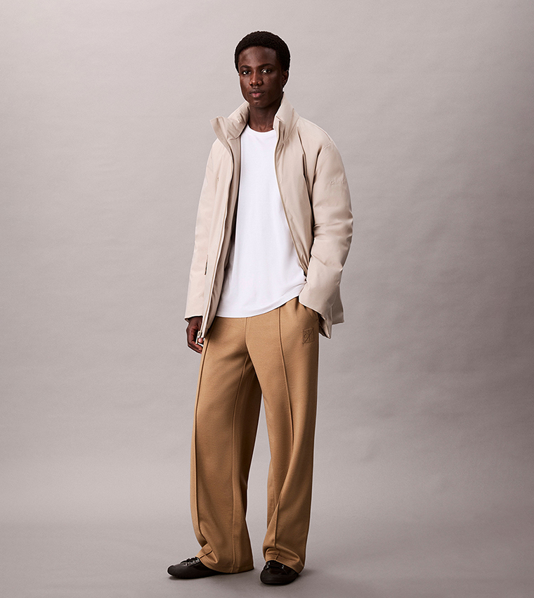 بنطلون رياضة سادة بخصر مرن 