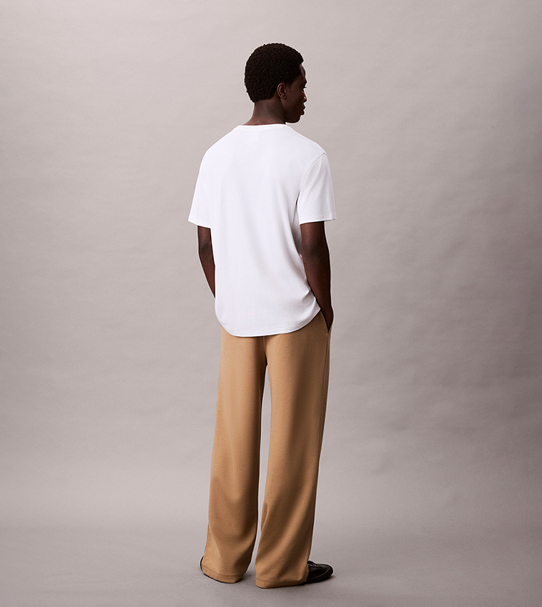 بنطلون رياضة سادة بخصر مرن 