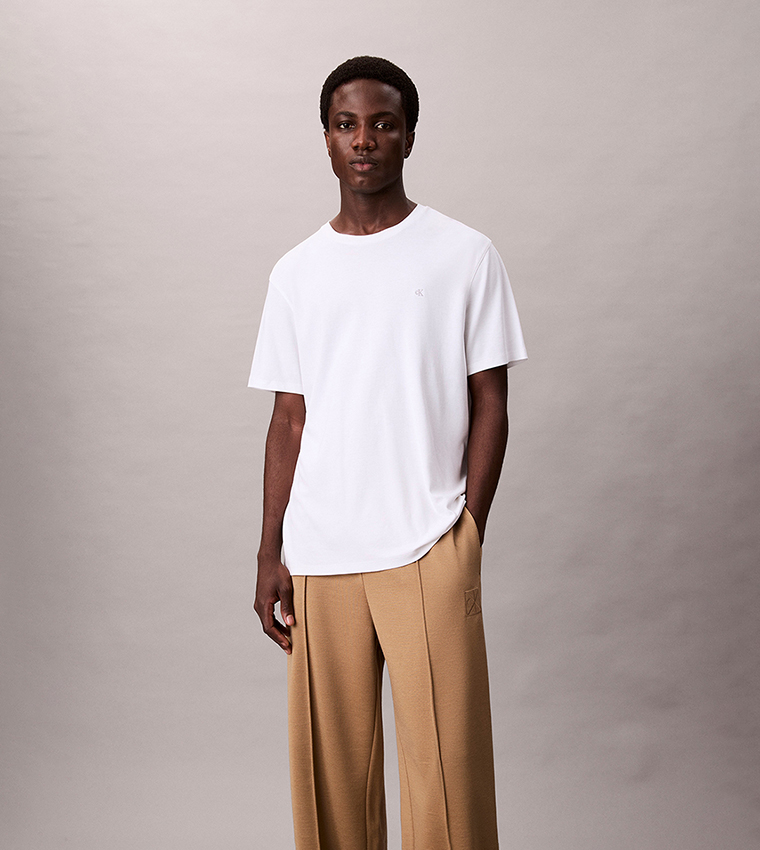 بنطلون رياضة سادة بخصر مرن 