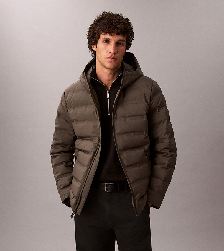 Solid Zip Hooded Jacket