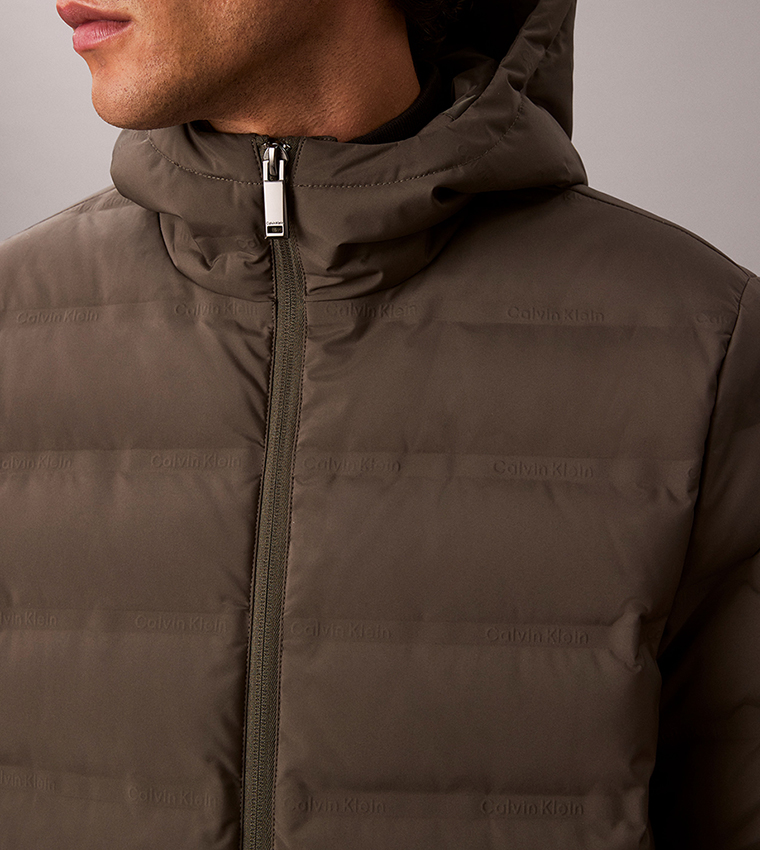 Solid Zip Hooded Jacket