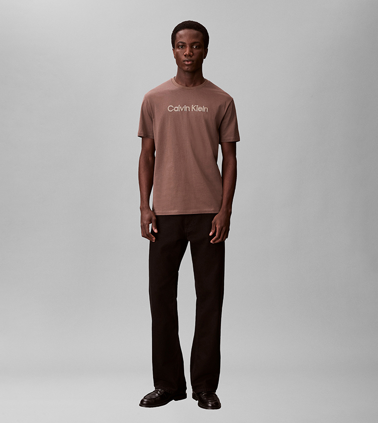 Logo Embossed Crew Neck T-Shirt