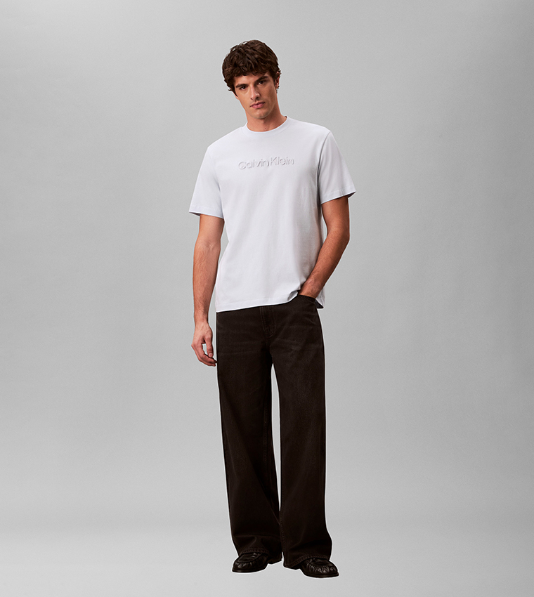 Logo Embossed Crew Neck T-Shirt