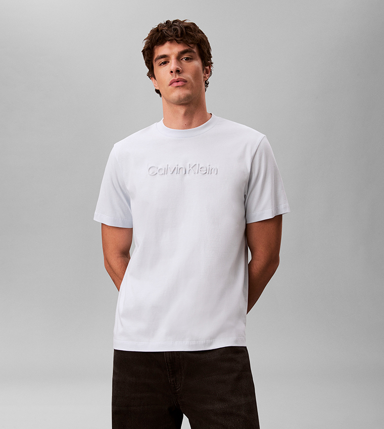 Logo Embossed Crew Neck T-Shirt