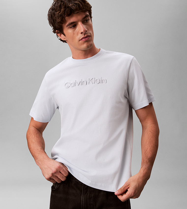 Logo Embossed Crew Neck T-Shirt