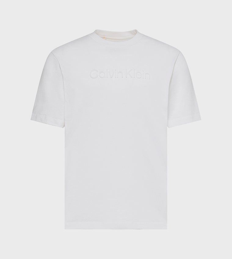 Logo Embossed Crew Neck T-Shirt