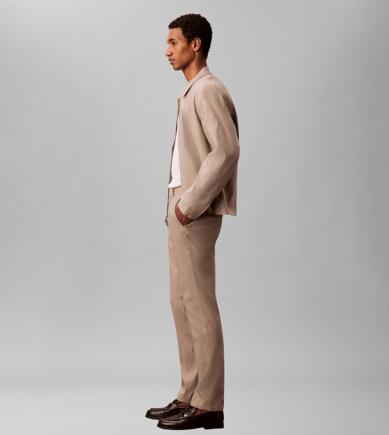 Linen Lyocell Slim Fit Pants