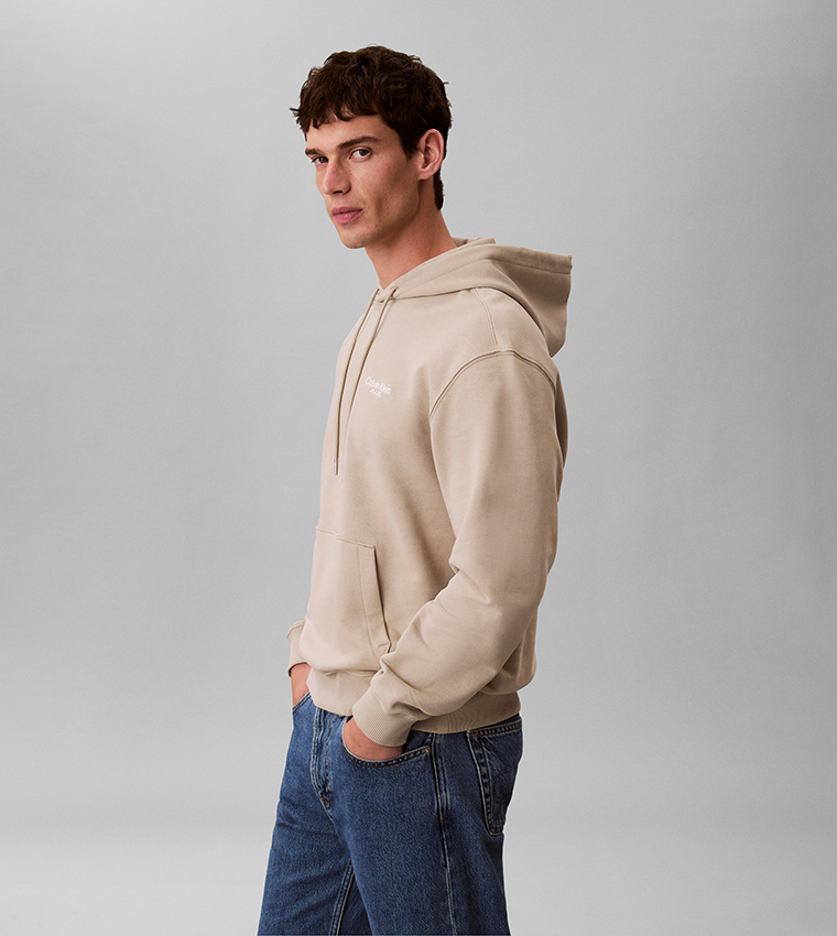 هودي كم طويل بطبعة شعار 