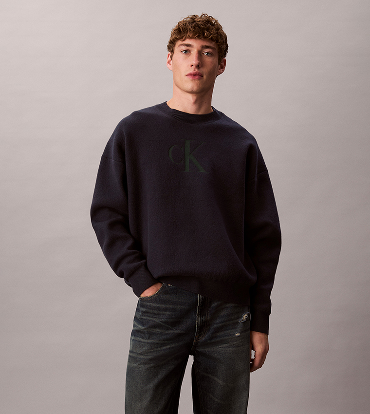 Graphic Crew Neck Sweater