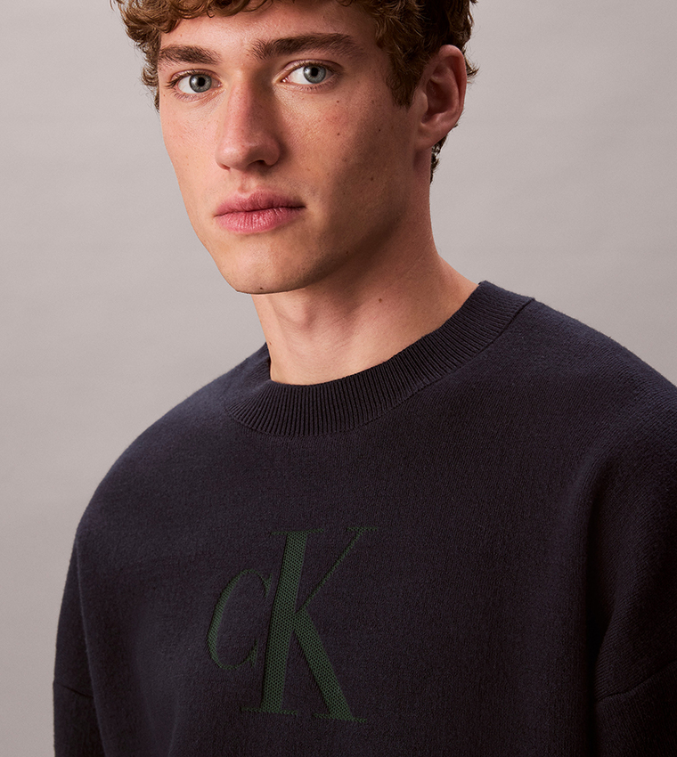 Graphic Crew Neck Sweater