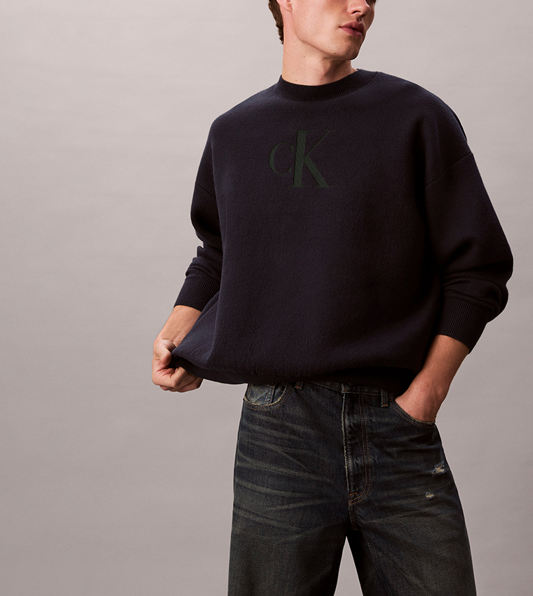 Graphic Crew Neck Sweater