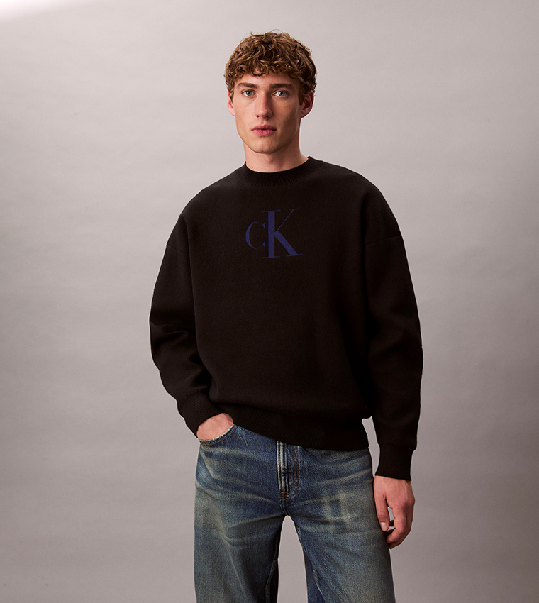 Graphic Crew Neck Sweater