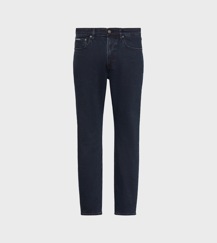 كالفين كلاين  جينزات قصة قصيرة  - أسود Tapered Jeans