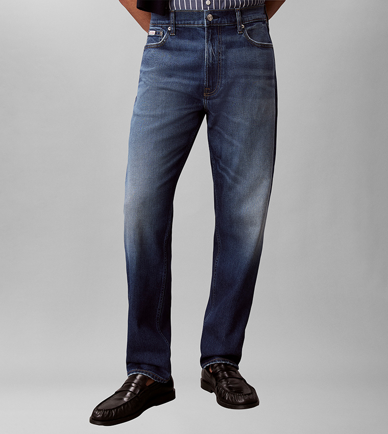 كالفين كلاين  جينزات قصة مستقيمة - أزرق Straight Jeans