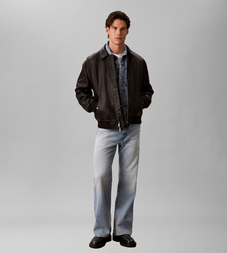Washed Long Sleeves Denim Jacket
