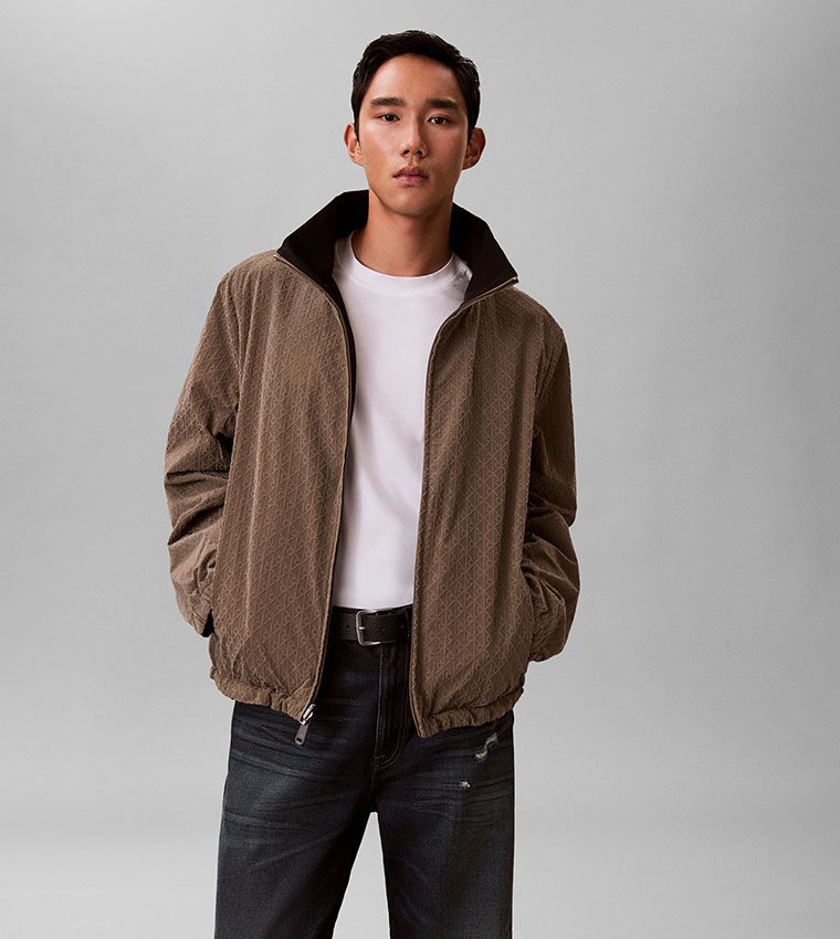 Monogram Zip Casual Jacket