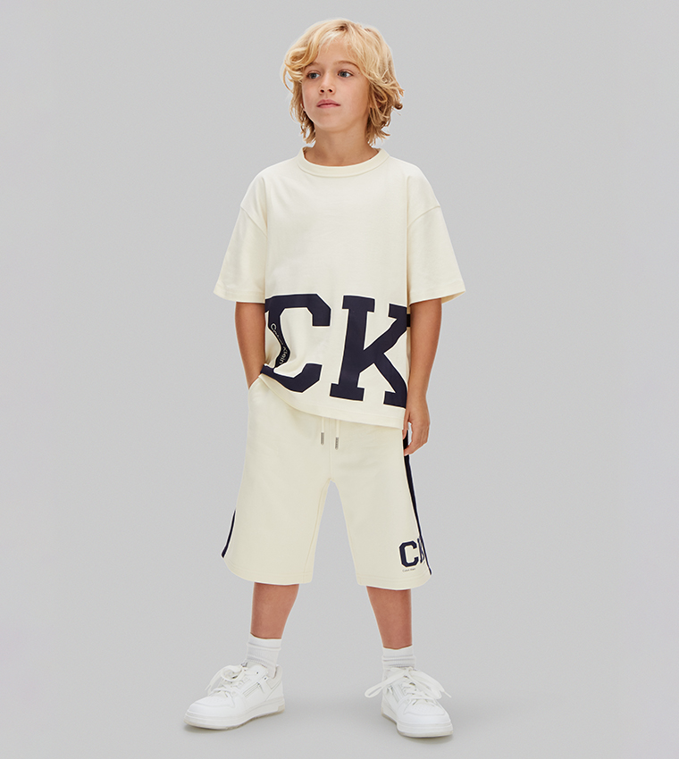 Graphic Drawstring Shorts