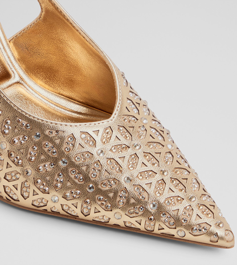 LYSANDRE Cut-Out Detail Slingback Pumps