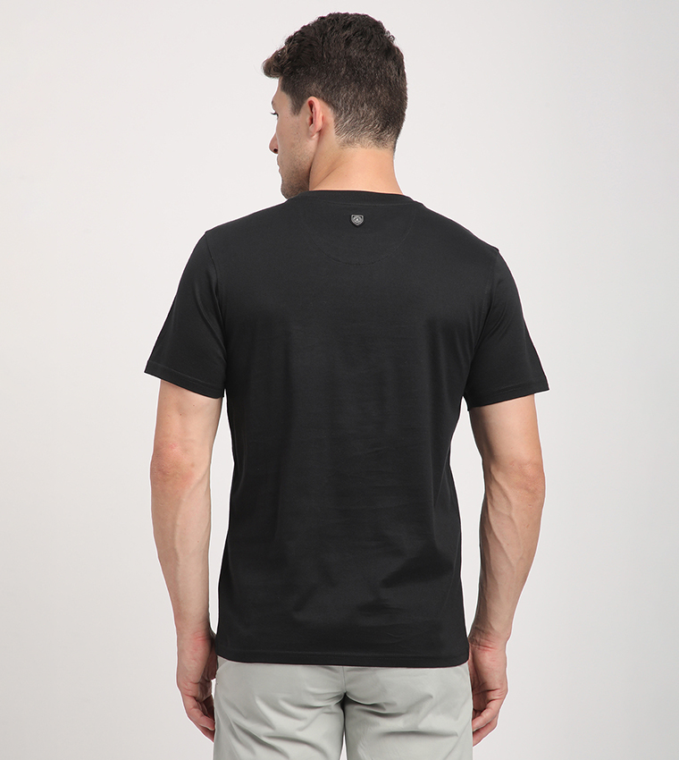 Beverly Hills Polo Club  Round Neck T-Shirts - Black Casual T-Shirts