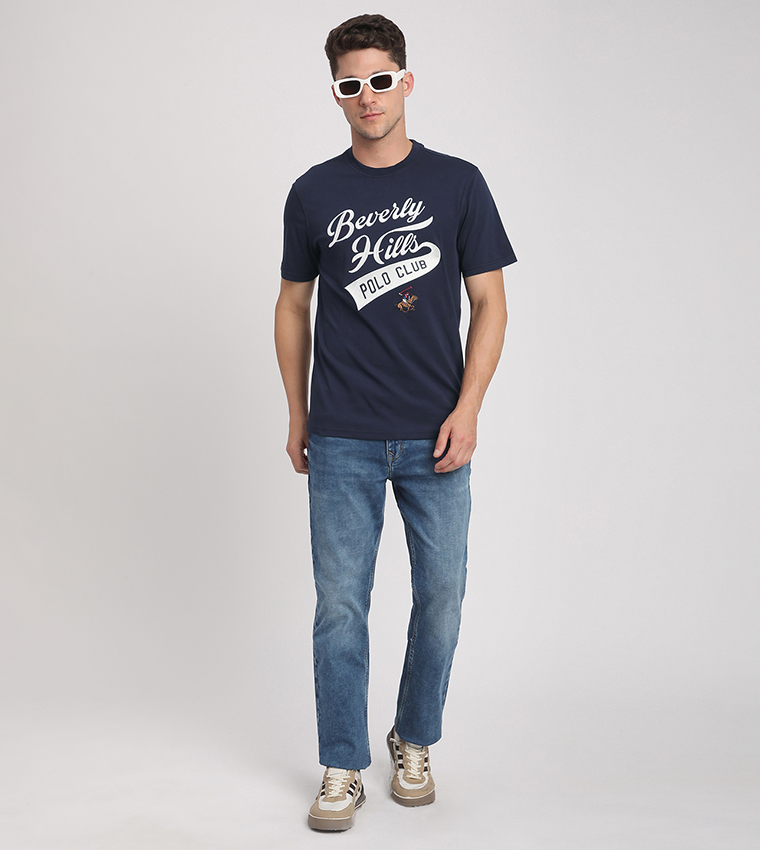 Logo Embroidered Crew Neck T-Shirt