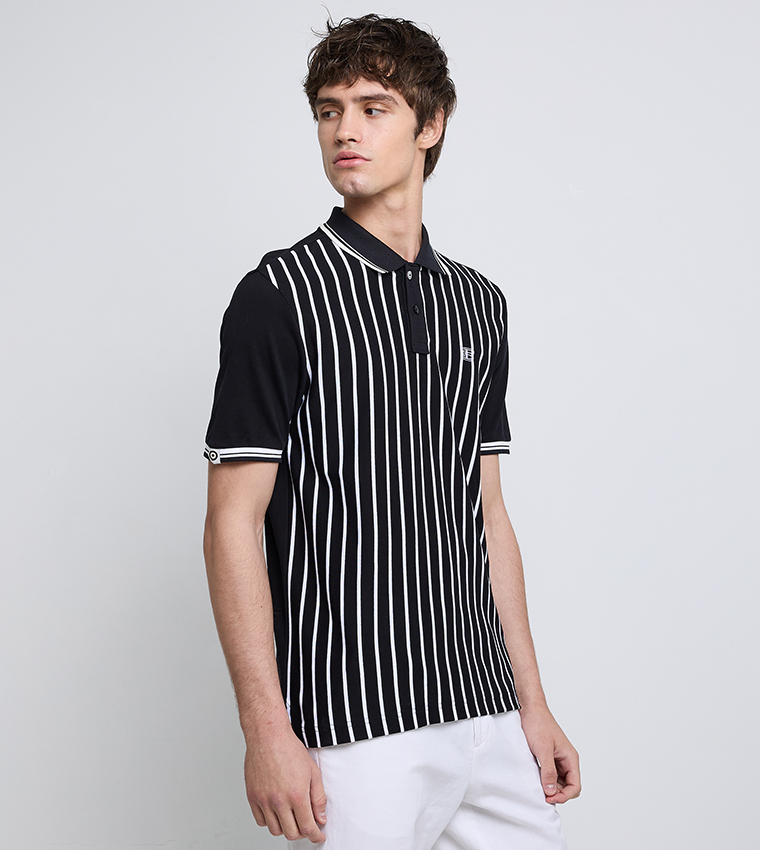 Striped Short Sleeves Polo T-Shirt