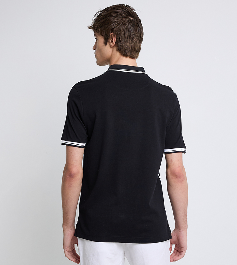 Striped Short Sleeves Polo T-Shirt