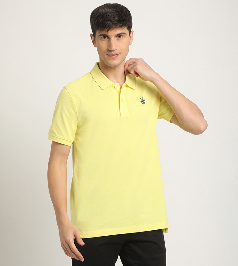 Logo Detail Pique Polo T-Shirt