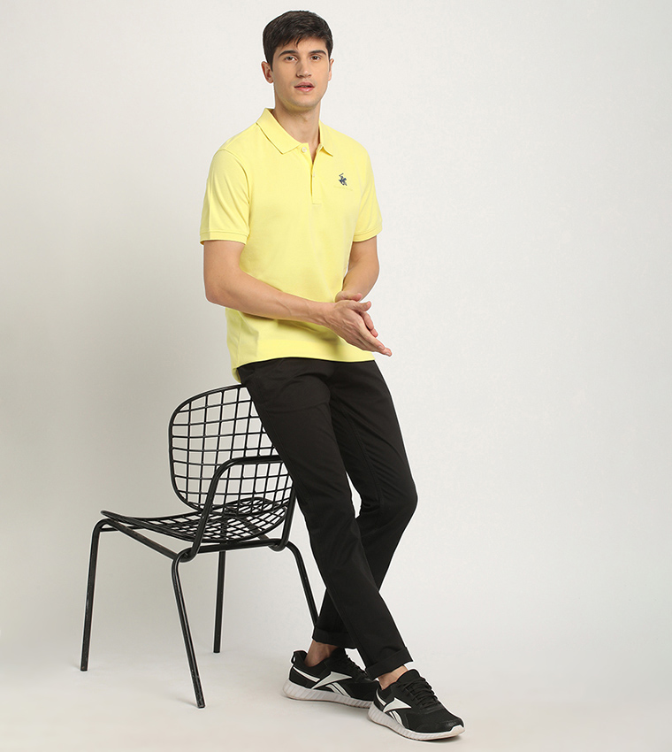 Logo Detail Pique Polo T-Shirt