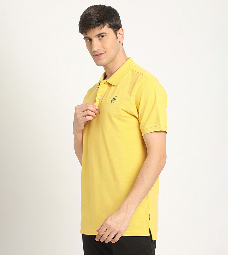 Logo Embroidered Pique Polo T-Shirt