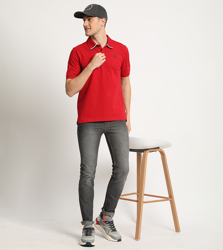 Logo Embroidered Polo T-Shirt