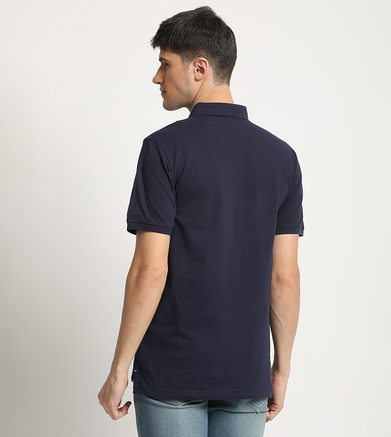 Color Block Logo Detail Polo T-Shirt