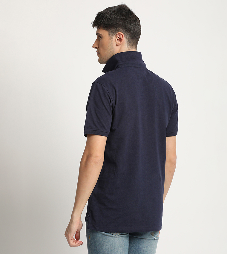 Color Block Logo Detail Polo T-Shirt